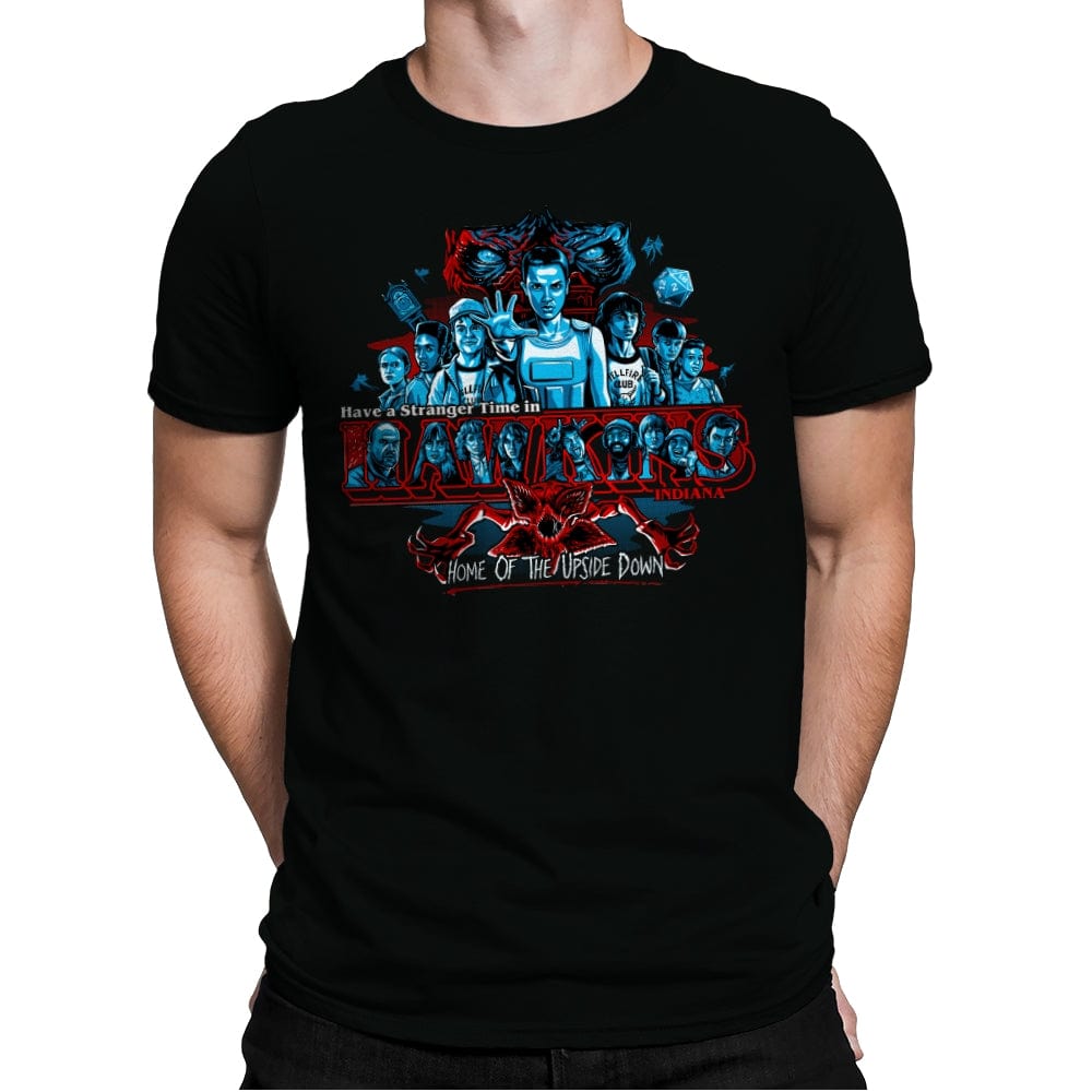 Have a Stranger Time in Hawkins - Mens Premium T-Shirts RIPT Apparel Small / Black