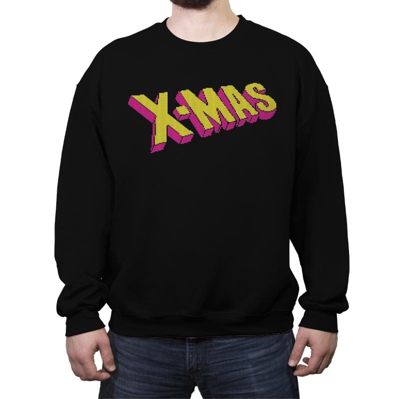 Have an Uncanny Xmas - Ugly Holiday - Crew Neck Sweatshirt Crew Neck Sweatshirt RIPT Apparel Small / Black