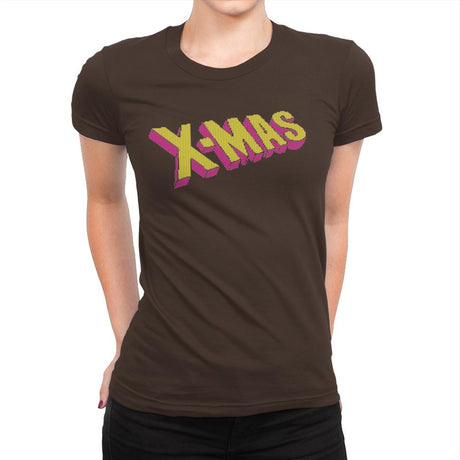 Have an Uncanny Xmas - Ugly Holiday - Womens Premium T-Shirts RIPT Apparel Small / Dark Chocolate