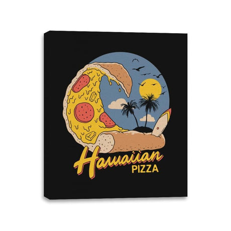 Hawaiian Pizza - Canvas Wraps Canvas Wraps RIPT Apparel 11x14 / Black