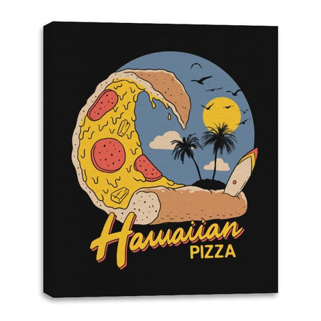 Hawaiian Pizza - Canvas Wraps Canvas Wraps RIPT Apparel 16x20 / Black