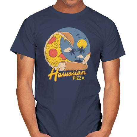 Hawaiian Pizza - Mens T-Shirts RIPT Apparel Small / Navy