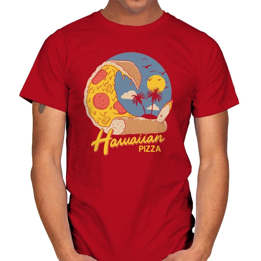 Hawaiian Pizza - Mens T-Shirts RIPT Apparel Small / Red