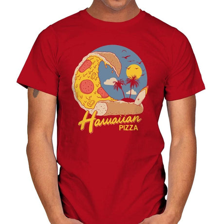Hawaiian Pizza - Mens T-Shirts RIPT Apparel Small / Red