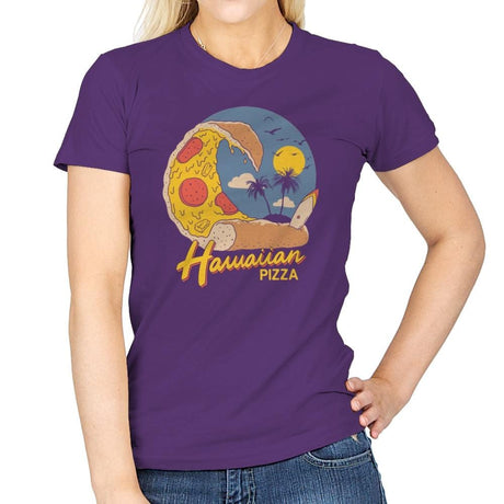 Hawaiian Pizza - Womens T-Shirts RIPT Apparel Small / Purple