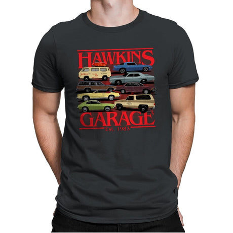 Hawkins Garage - Mens Premium T-Shirts RIPT Apparel Small / Heavy Metal