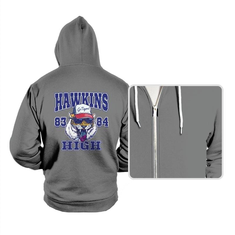 Hawkins High School Tigers  - Hoodies Hoodies RIPT Apparel Small / Athletic Heather
