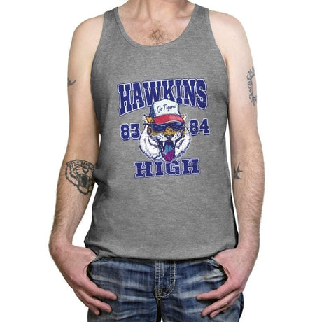 Hawkins High School Tigers  - Tanktop Tanktop RIPT Apparel X-Small / Athletic Heather