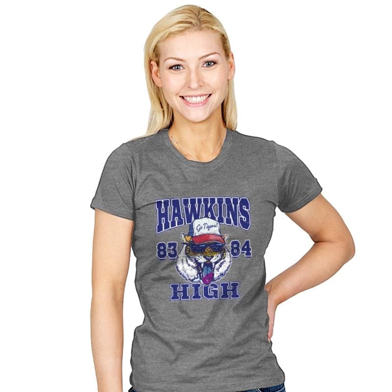 Hawkins High School Tigers  - Womens T-Shirts RIPT Apparel