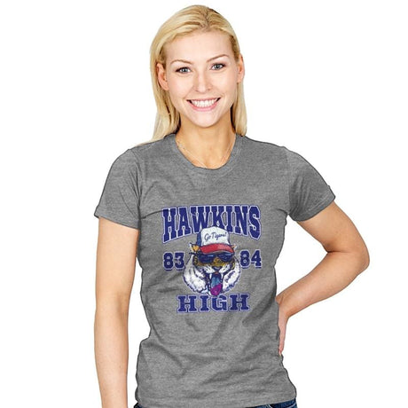 Hawkins High School Tigers  - Womens T-Shirts RIPT Apparel Small / Heather