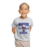 Hawkins High School Tigers  - Youth T-Shirts RIPT Apparel X-small / Sport grey