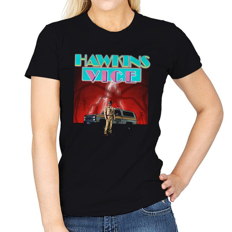 Hawkins Vice - Womens T-Shirts RIPT Apparel Small / Black