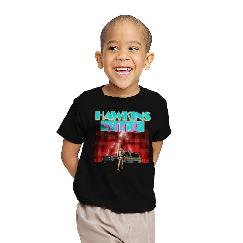Hawkins Vice - Youth T-Shirts RIPT Apparel X-small / Black