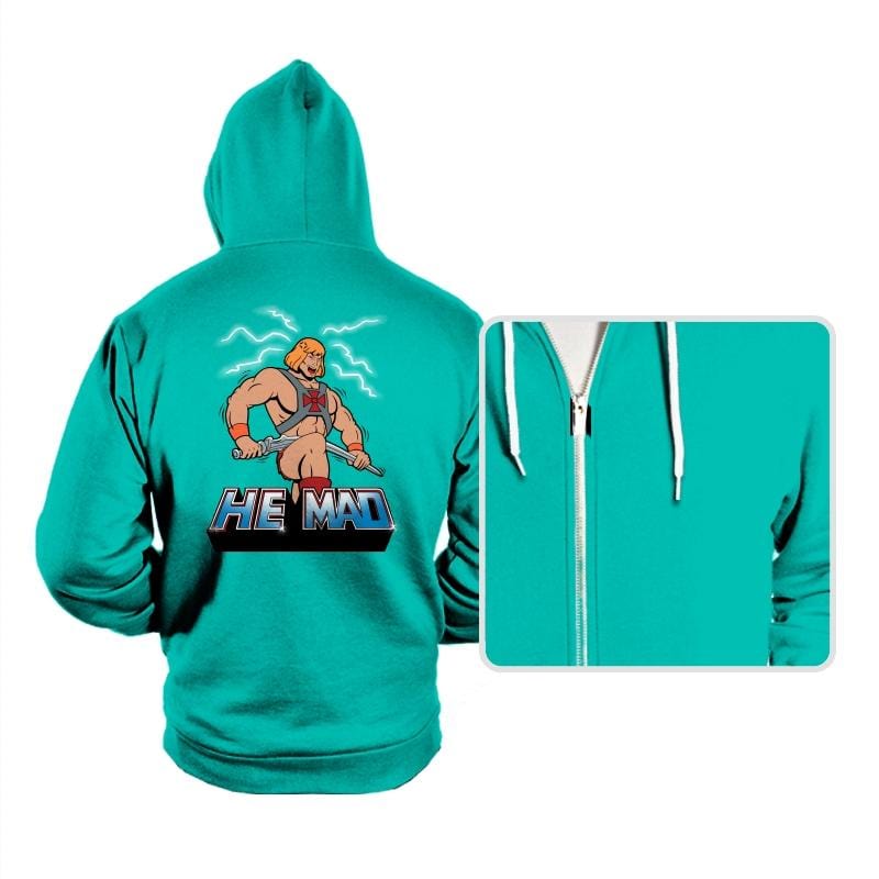 He Mad - Hoodies Hoodies RIPT Apparel Small / Teal