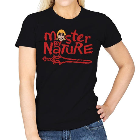 He-Master By Nature - Womens T-Shirts RIPT Apparel Small / Black