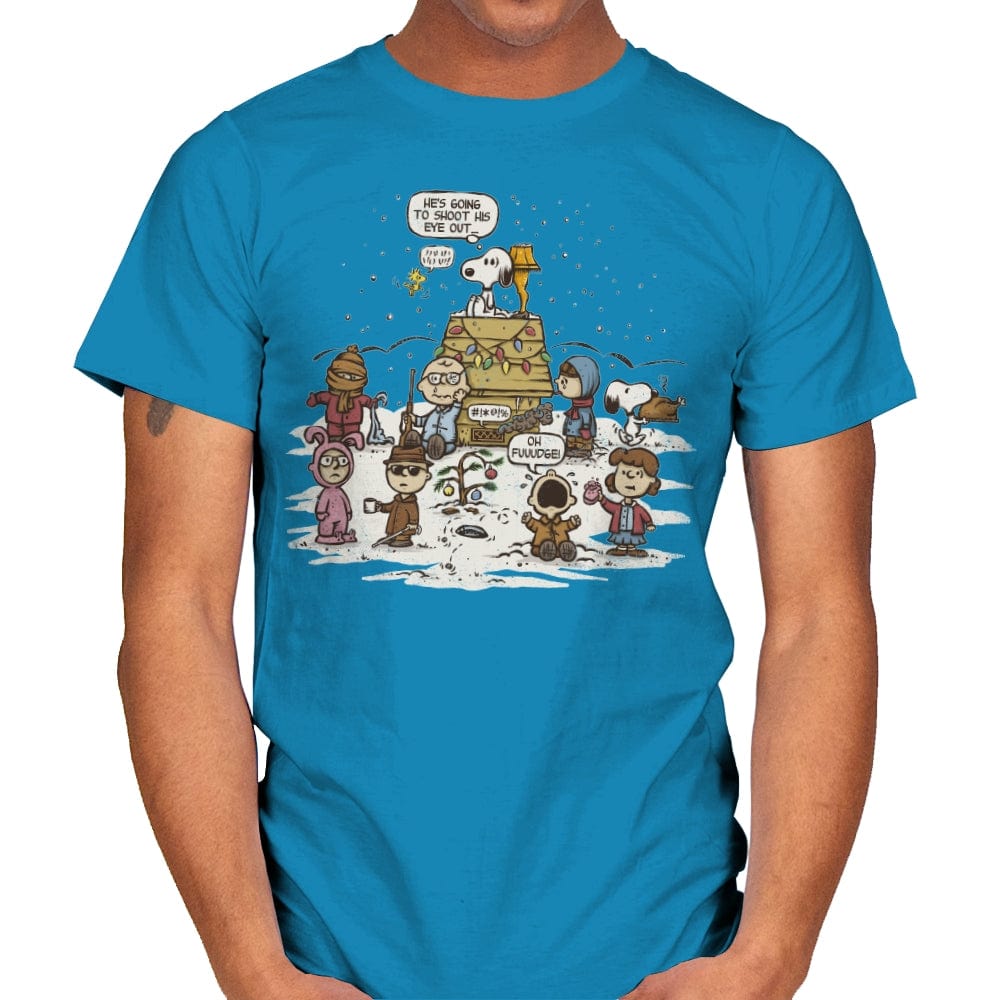 He's Going to Shoot His Eye Out! - Mens T-Shirts RIPT Apparel Small / Sapphire