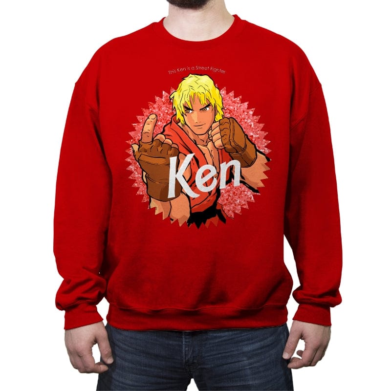 He's Ken Too - Shirt Club - Crew Neck Sweatshirt Crew Neck Sweatshirt RIPT Apparel Small / Red