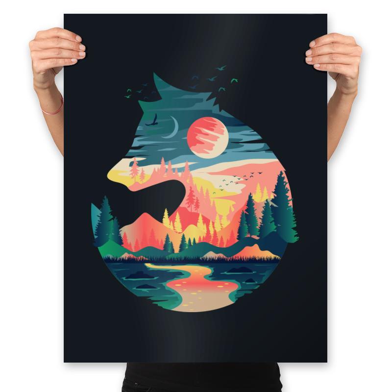Head On Nature - Prints Posters RIPT Apparel 18x24 / Black