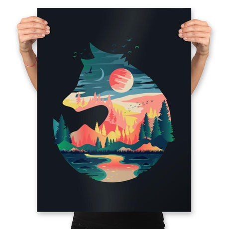 Head On Nature - Prints Posters RIPT Apparel 18x24 / Black