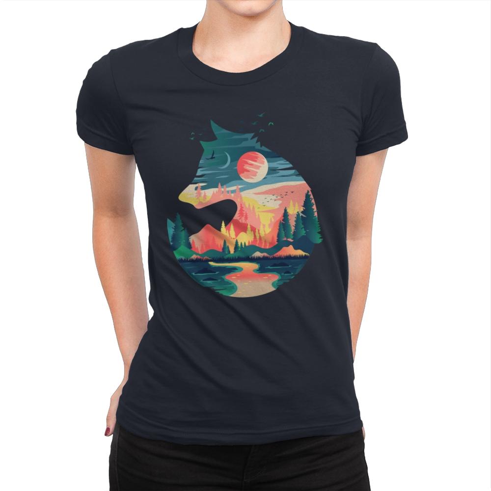 Head On Nature - Womens Premium T-Shirts RIPT Apparel Small / Midnight Navy