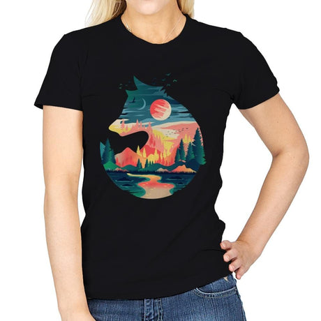Head On Nature - Womens T-Shirts RIPT Apparel Small / Black