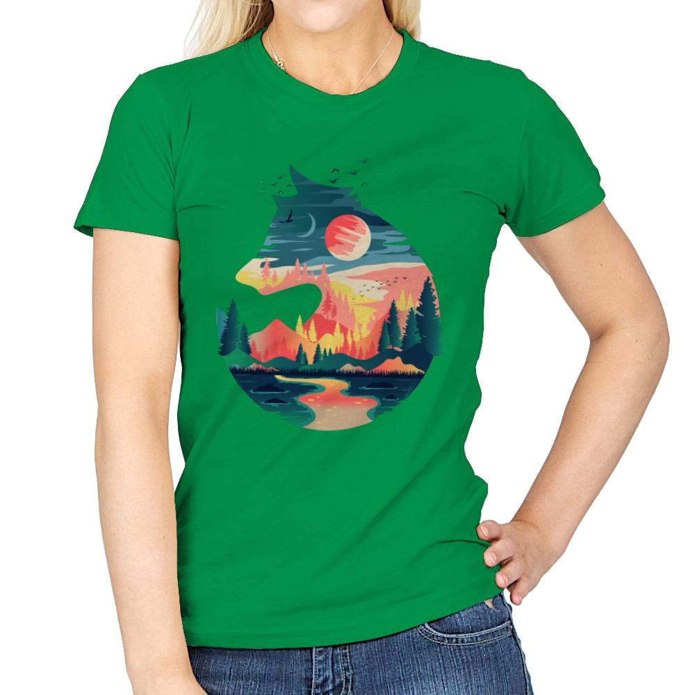 Head On Nature - Womens T-Shirts RIPT Apparel Small / Irish Green