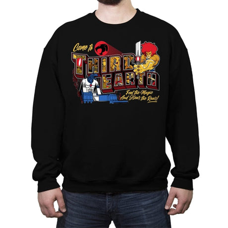 Hear the Roar at Third Earth - Crew Neck Sweatshirt Crew Neck Sweatshirt RIPT Apparel Small / Black