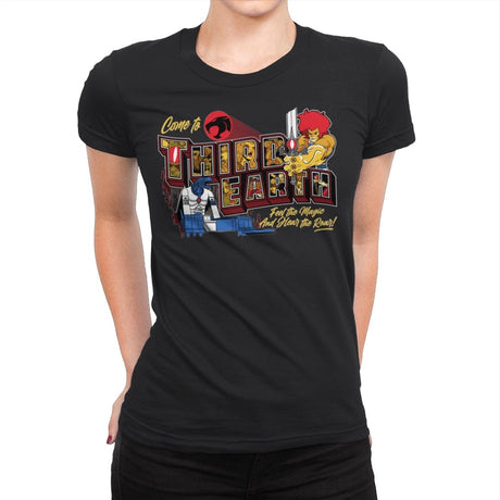 Hear the Roar at Third Earth - Womens Premium T-Shirts RIPT Apparel Small / Black