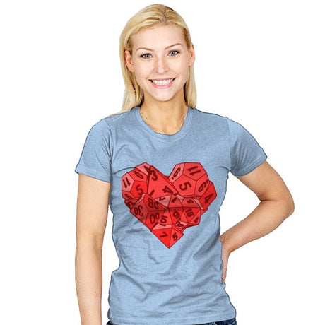 Heart Dice - Womens T-Shirts RIPT Apparel