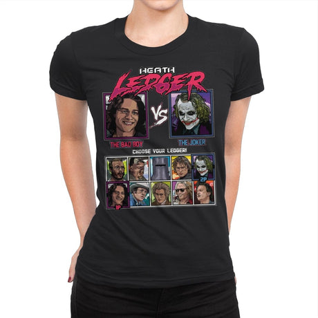 Heath Ledger Fighter - Womens Premium T-Shirts RIPT Apparel Small / Black