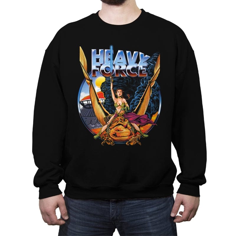 Heavy Force - Crew Neck Sweatshirt Crew Neck Sweatshirt RIPT Apparel Small / Black