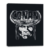 Heavy Metal Barbarian - Canvas Wraps Canvas Wraps RIPT Apparel 16x20 / Black