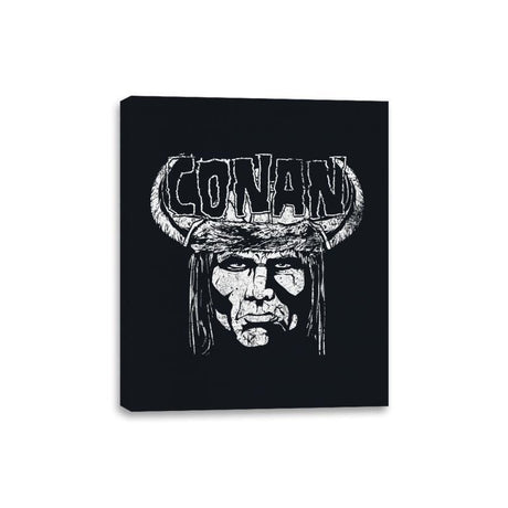 Heavy Metal Barbarian - Canvas Wraps Canvas Wraps RIPT Apparel 8x10 / Black