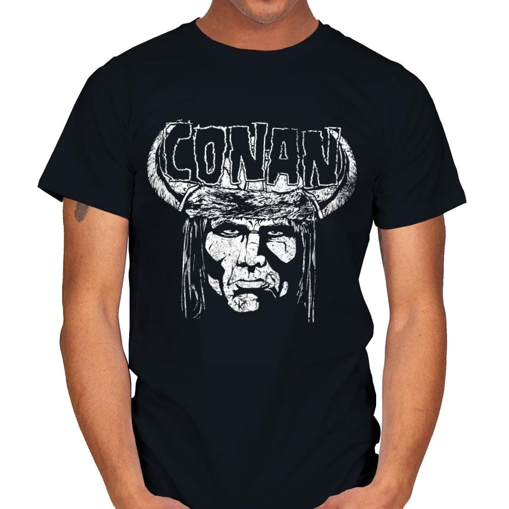 Heavy Metal Barbarian - Mens T-Shirts RIPT Apparel Small / Black