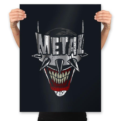 Heavy Metal Bat Laughs - Prints Posters RIPT Apparel 18x24 / Black