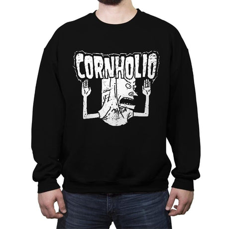 Heavy Metal Bunghole - Crew Neck Sweatshirt Crew Neck Sweatshirt RIPT Apparel Small / Black