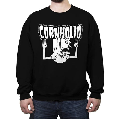Heavy Metal Bunghole - Crew Neck Sweatshirt Crew Neck Sweatshirt RIPT Apparel Small / Black