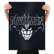 Heavy Metal Demon Man - Prints Posters RIPT Apparel 18x24 / Black