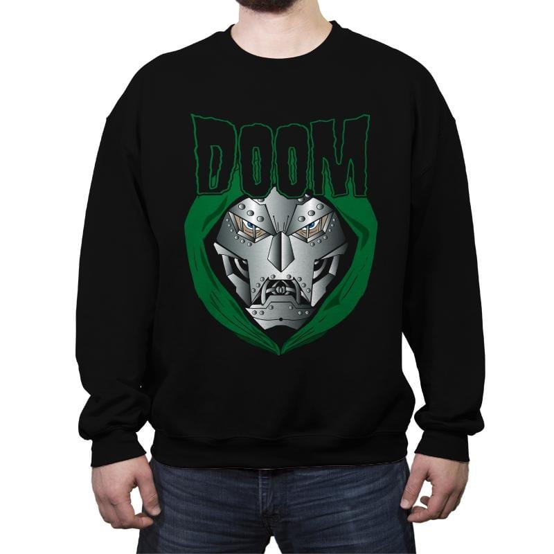 Heavy Metal Doom - Crew Neck Sweatshirt Crew Neck Sweatshirt RIPT Apparel Small / Black