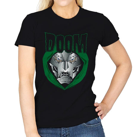 Heavy Metal Doom - Womens T-Shirts RIPT Apparel Small / Black