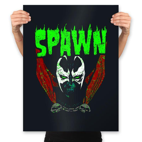 Heavy Metal Fire - Prints Posters RIPT Apparel 18x24 / Black
