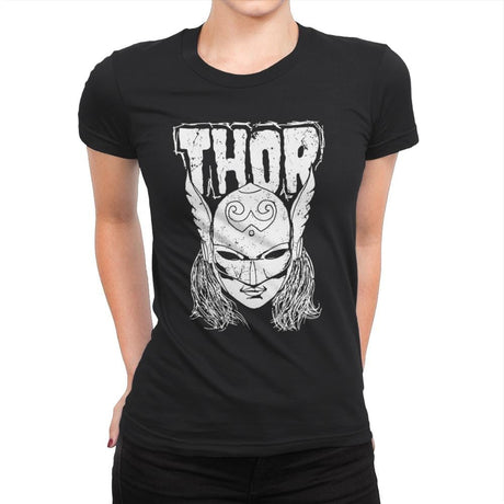 Heavy Metal Goddess  - Womens Premium T-Shirts RIPT Apparel Small / Black
