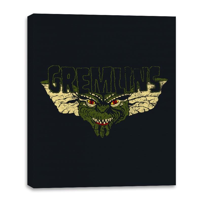 Heavy Metal Gremlinz - Canvas Wraps Canvas Wraps RIPT Apparel 16x20 / Black