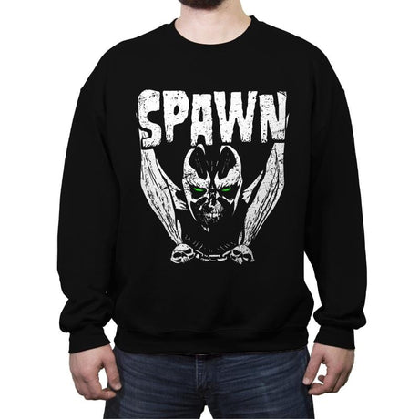 Heavy Metal Hell - Crew Neck Sweatshirt Crew Neck Sweatshirt RIPT Apparel Small / Black