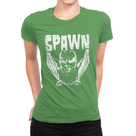 Heavy Metal Hell - Womens Premium T-Shirts RIPT Apparel Small / Kelly Green