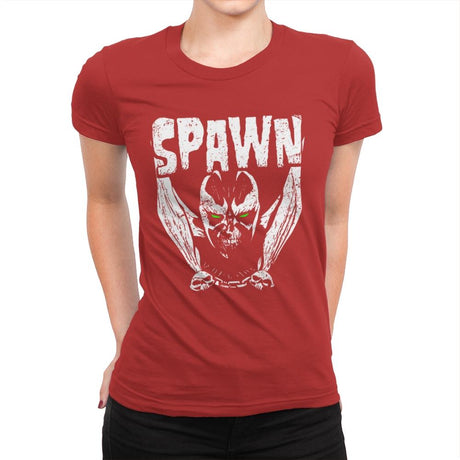 Heavy Metal Hell - Womens Premium T-Shirts RIPT Apparel Small / Red