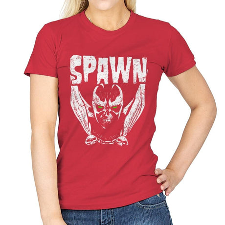Heavy Metal Hell - Womens T-Shirts RIPT Apparel Small / Red
