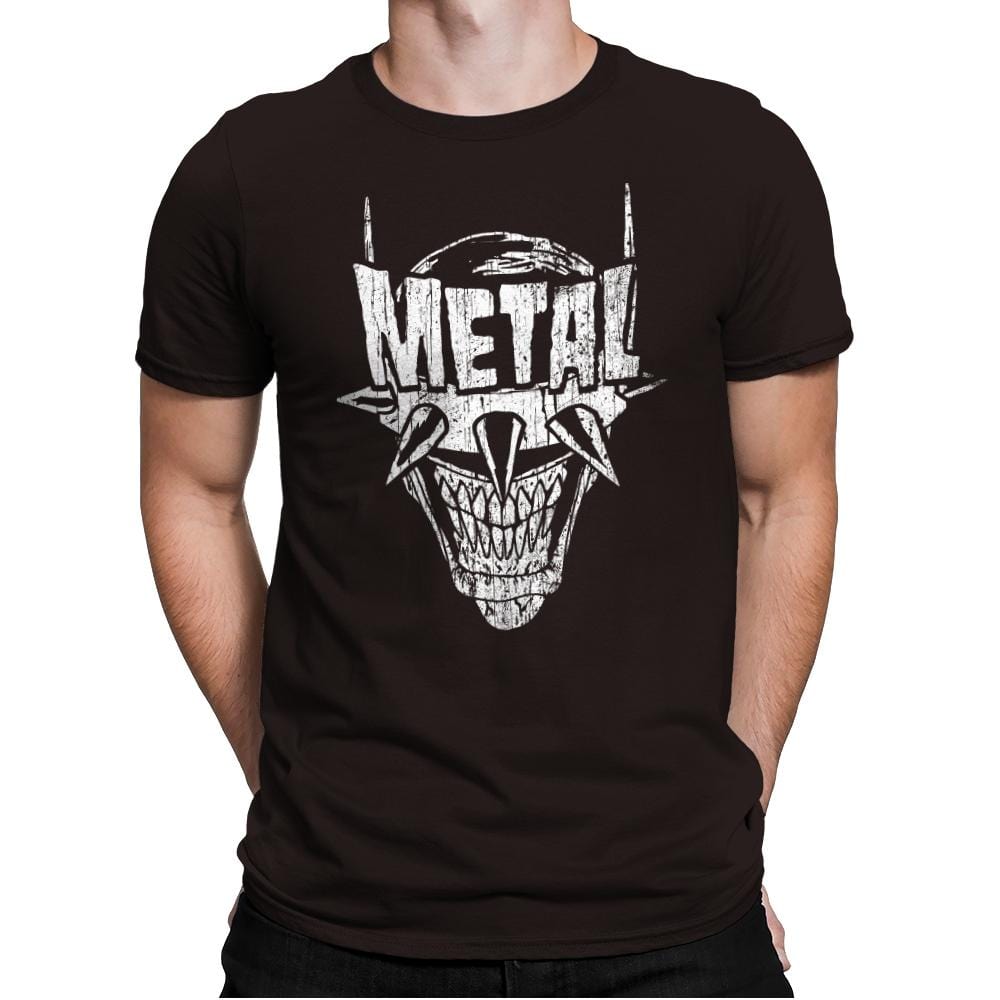 Heavy Metal Laughing-Bat - Anytime - Mens Premium T-Shirts RIPT Apparel Small / Dark Chocolate