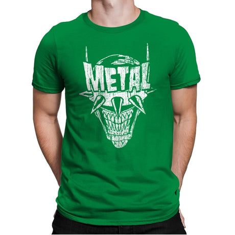 Heavy Metal Laughing-Bat - Anytime - Mens Premium T-Shirts RIPT Apparel Small / Kelly Green