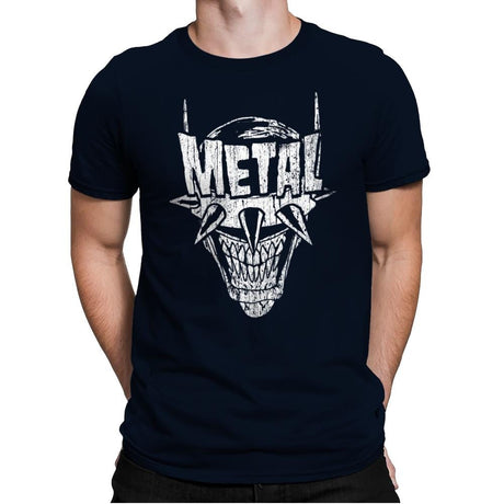 Heavy Metal Laughing-Bat - Anytime - Mens Premium T-Shirts RIPT Apparel Small / Midnight Navy